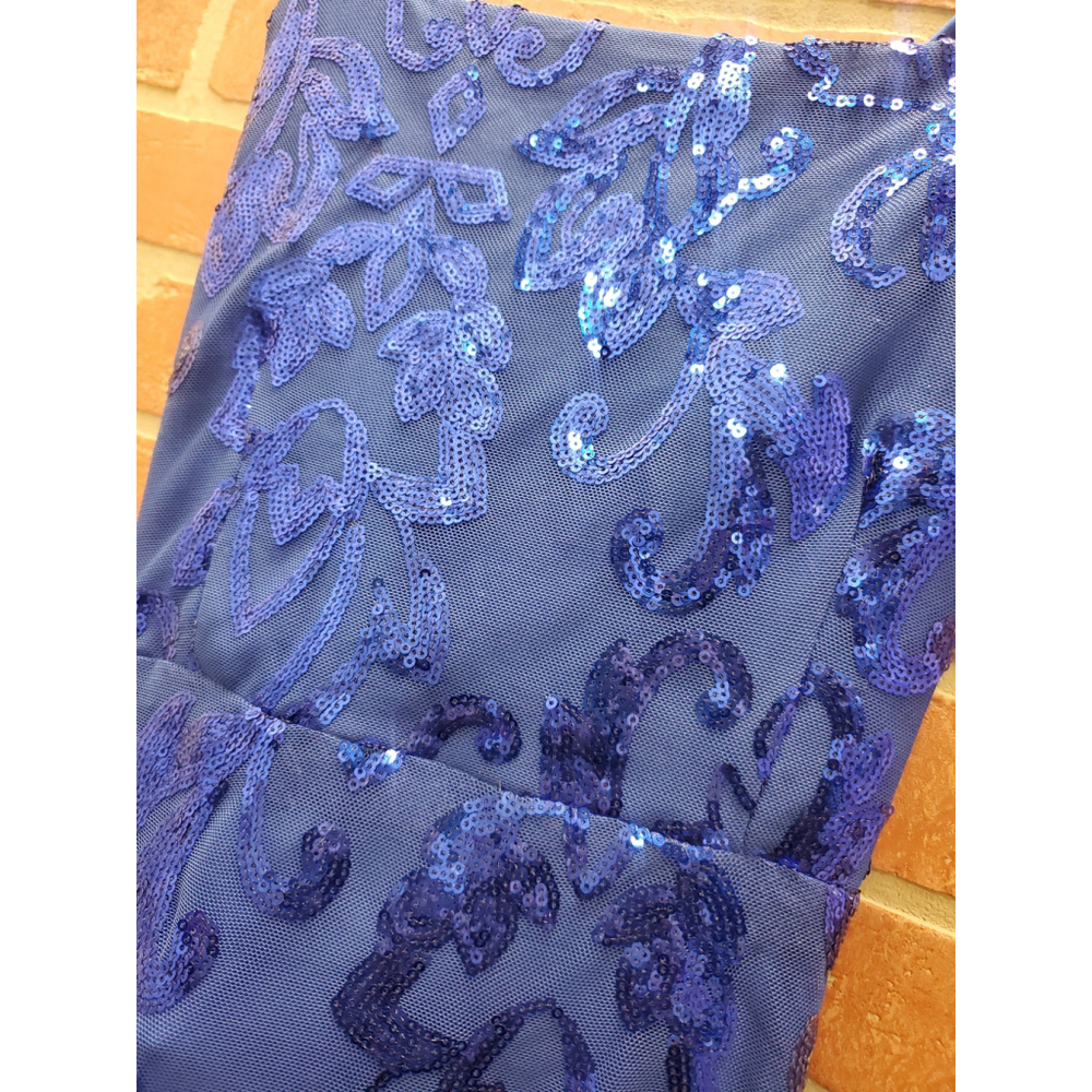 Blue Sequin Homecoming/Cocktail Dress. Size L. - Picture 5 of 6